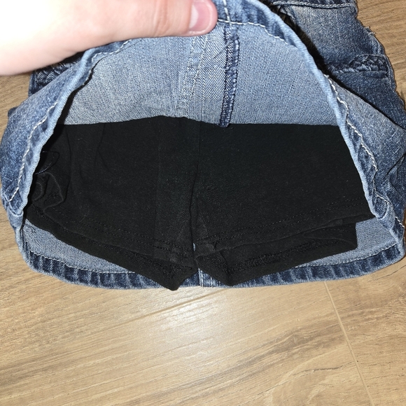 ✨️ Mudd Girls Stylish Denim Skort Size 4 Adjustable Waist Minizip Braided Pocket - Picture 5 of 8